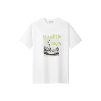 FAIRWHALE T Shirts Men Raw White