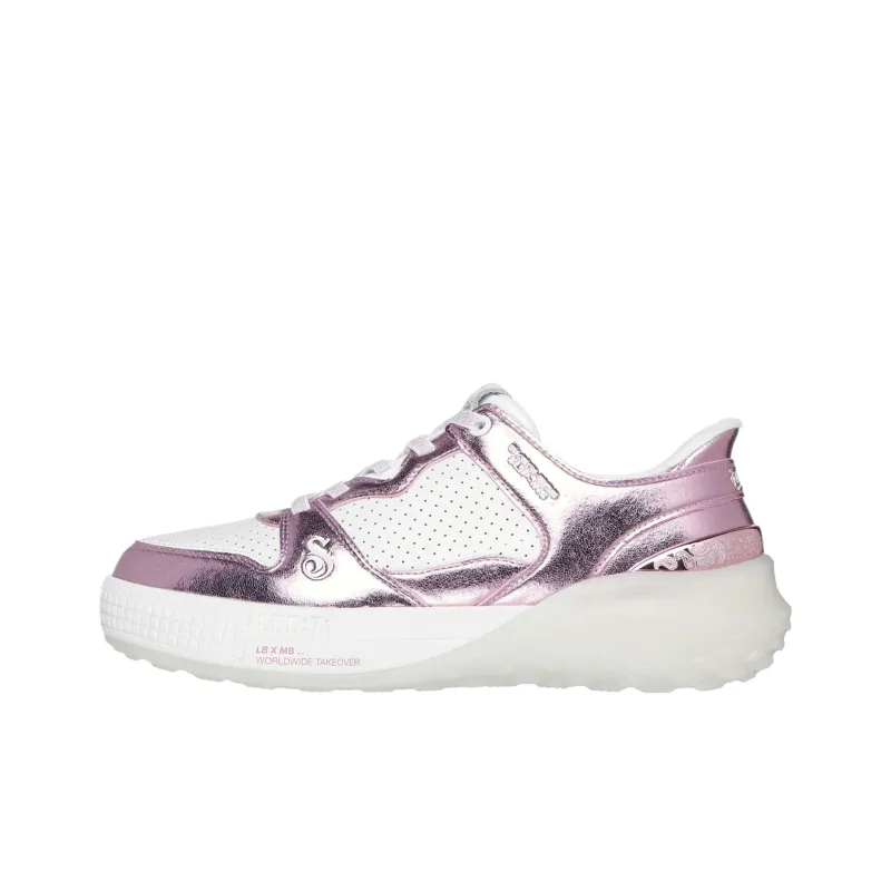 SNOOP DOGG x Skechers Sizzle Low Top Casual Shoes Women's White Pink-0