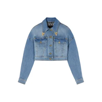 VERSACE JEANS COUTURE Cropped Denim Jacket