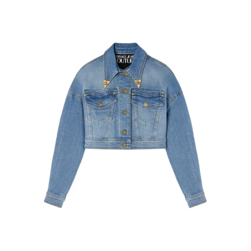 VERSACE JEANS COUTURE Cropped Denim Jacket-0