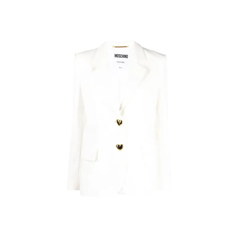 MOSCHINO Heart Shaped Buttons Tailored Blazer-0