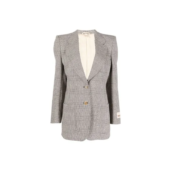 GUCCI Single breasted Checked Suit Jacket-0