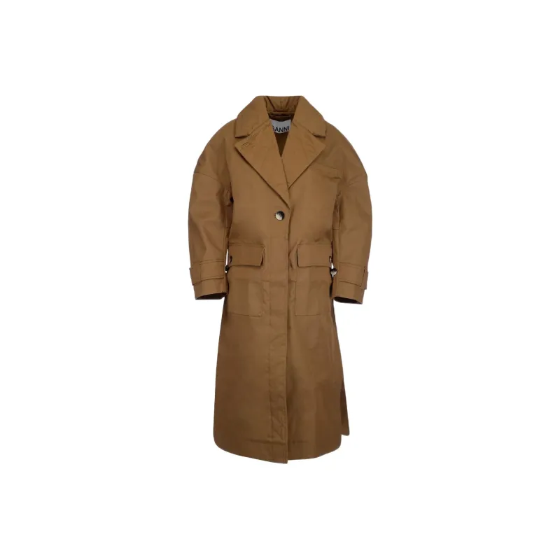 GANNI Coats Women's Brown-0