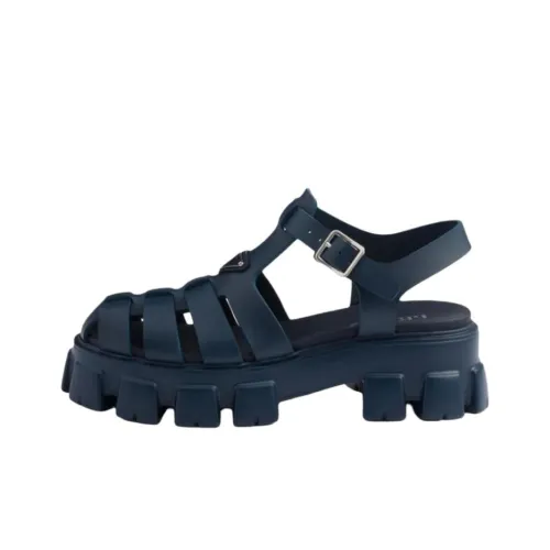 PRADA Monolish Roman Sandals 5.5cm Men's Blue