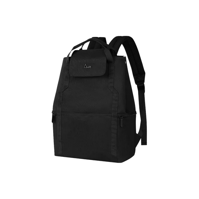 L&M Oxford Backpack Unisex White/Black-2