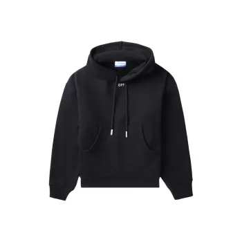OFF WHITE Off Stamp Round Over Hoodie 'Black/White'