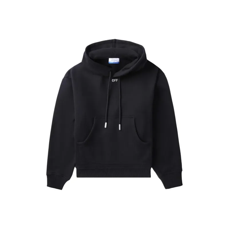 OFF WHITE Logo embroidered Cotton Hoodie-0
