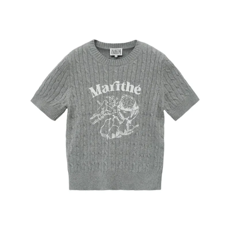 MARITHE FRANCOIS GIRBAUD Twill Short Sleeved Knitwear Women's-0