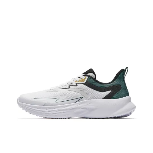 Anta Anti Slip Wear Resistant Low Top Casual Running Shoes Men's White Green