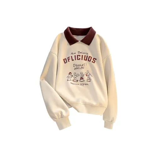 Cypress House Sweatshirt Women's Beige & Wine Red
