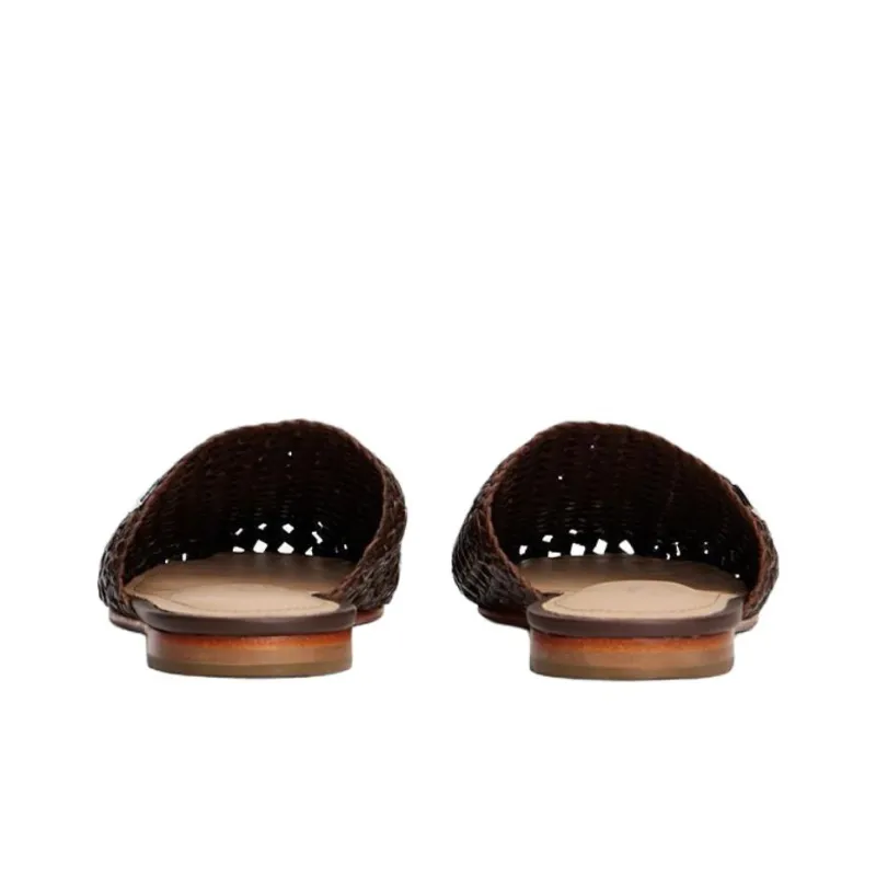 Tommy Hilfiger Abrasion Resistant Closed Toe Slippers Women's Dark Brown-4