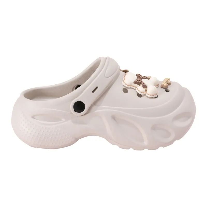 TEDDY ISLAND Teddy Love Cute Bear Summer Clogs With Thickened EVA Sole For Beach Use-12