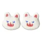 Angry White Bunny Shoe Flowers*2 Pcs