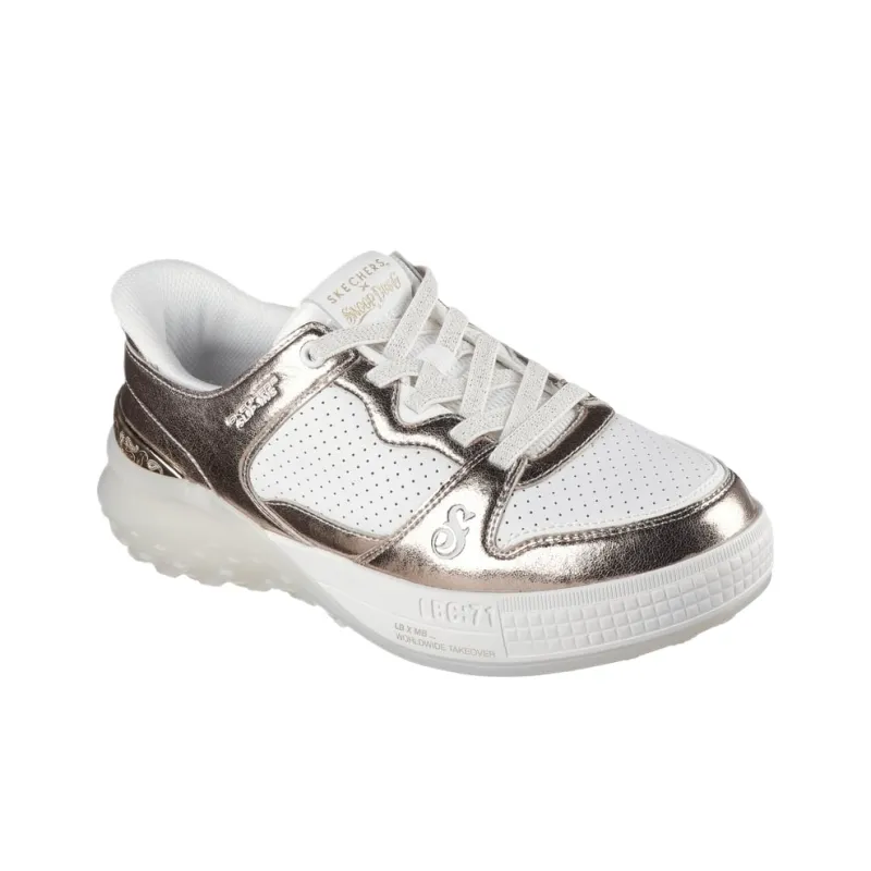 Snoop Dogg x Skechers Sizzle Slip Resistant Low Top Casual Shoes Women's White-2