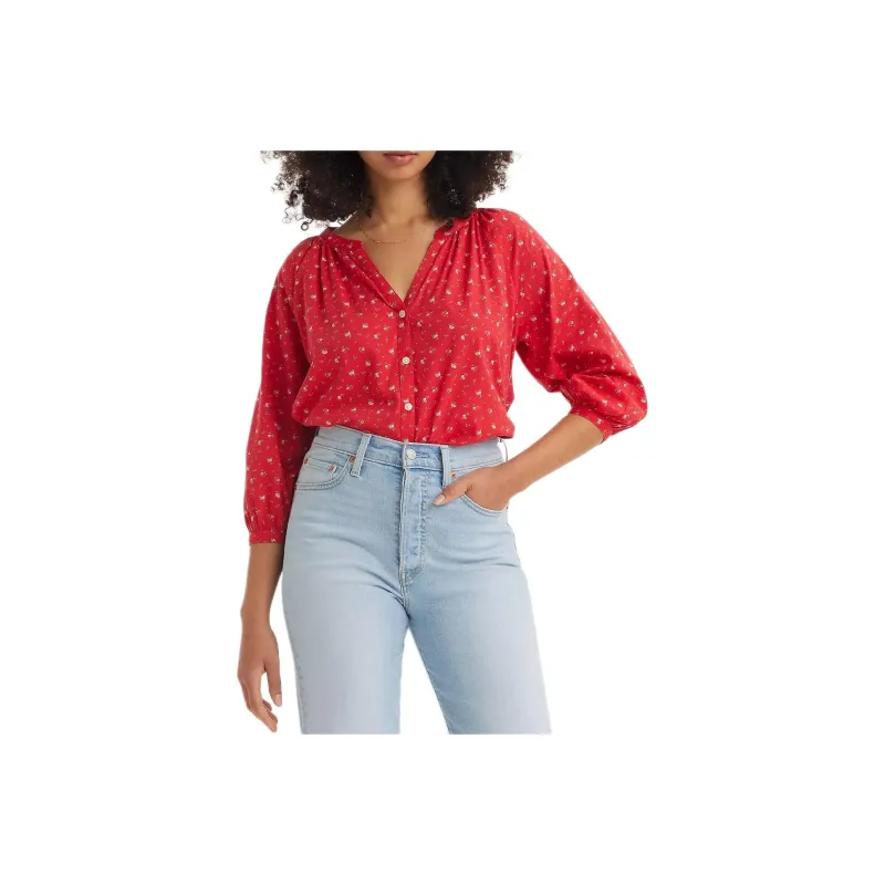 Levis Shirts Women's Red-0