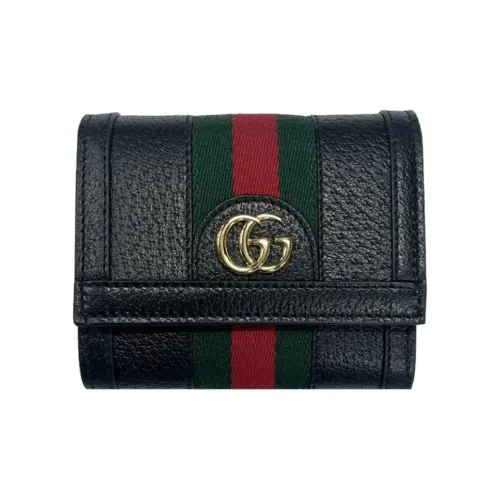 GUCCI Ophidia Leather Wallet Women's Black