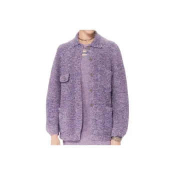 CHANEL 25P Spring Summer Preview Collection Knitwear Women's Purple