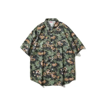 BEAR UNION Short Sleeved Shirt Unisex Army Green