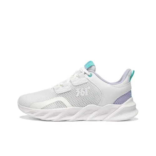 361° Abrasion Resistant, Breathable, Lightweight Low Top Casual Running Shoes Women's Feather White Chalk Purple