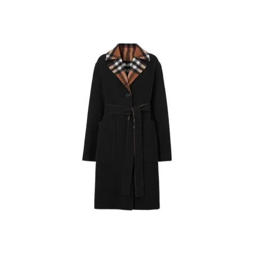 Burberry Reversible Check Wool Coat 'Birch Brown'