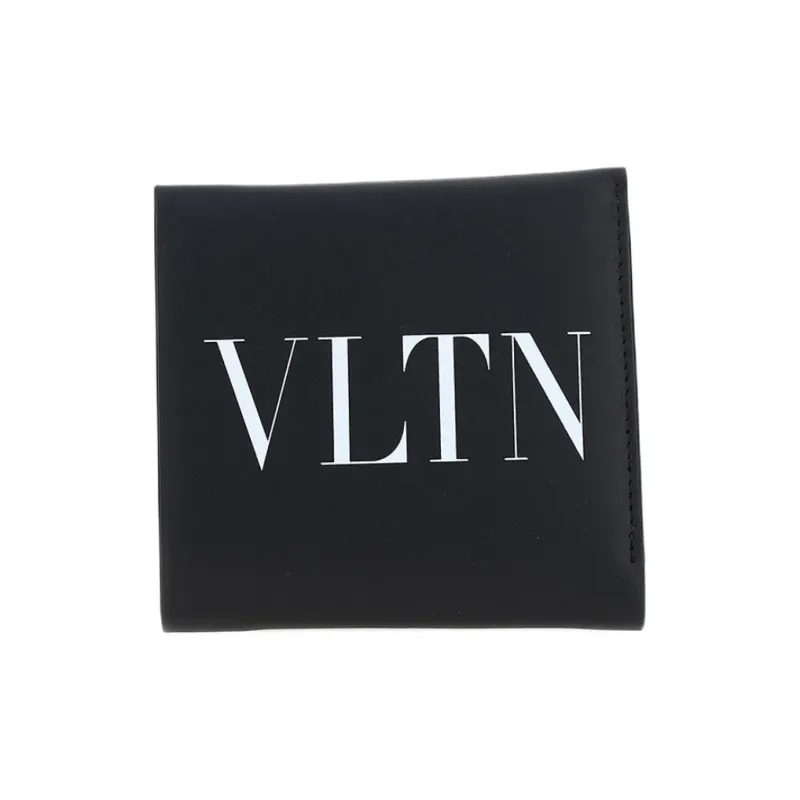 Valentino GARAVANI Calfskin Card Holder, Wallet Men's Black-0