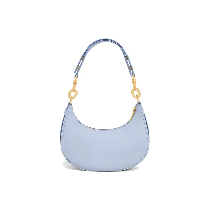 CELINE AVA Cow Leather Handbag Medium Size Women's Light Blue-2