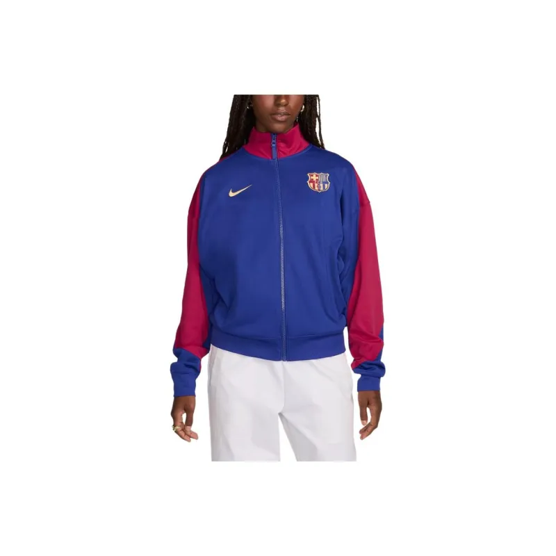 Nike FCAcademy FW24 Pro Home Dri-FIT Football Anthem Jackets Coats Women's Dark Royal Blue Red-0