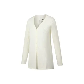 Nike SS25 AS W NSW NK CHLL KNT RIB CARDI Knitwear Women's White