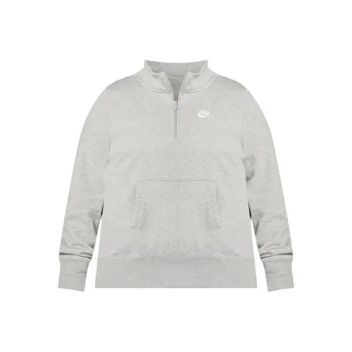 Nike Sportswear Club Fleece Sweatshirt Women's Dark Gray Heather/White