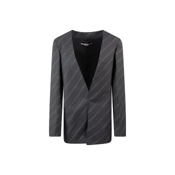 Stella McCartney Logo-Printed Striped Blazer