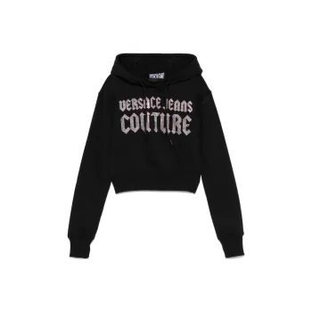 VERSACE JEANS COUTURE Rhinestone logo Hoodie