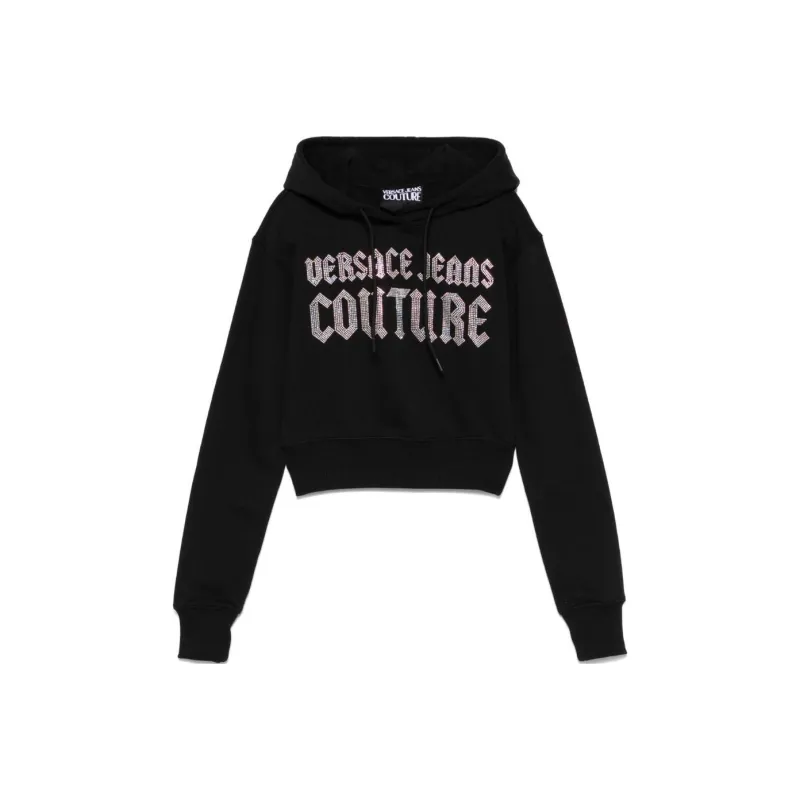 VERSACE JEANS COUTURE Rhinestone logo Hoodie-0