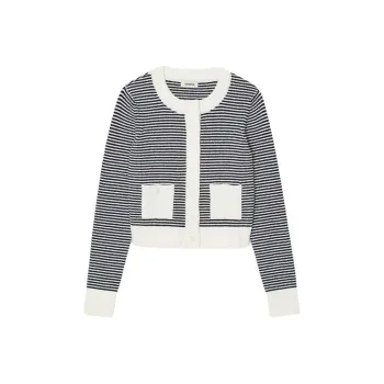 Sandro Striped Cotton blend Cardigan