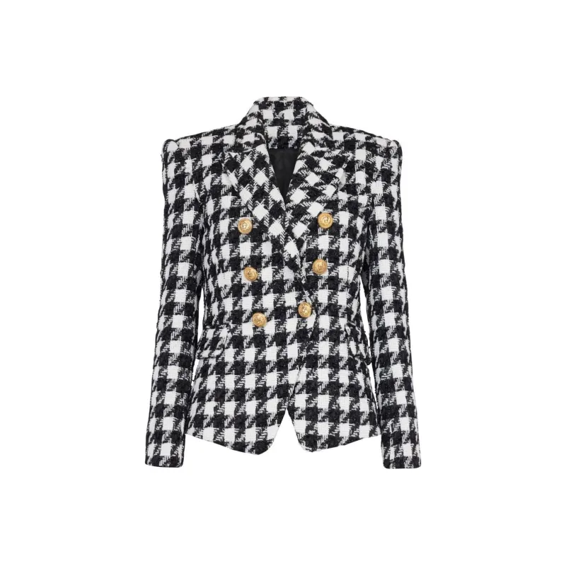 BALMAIN Business Suits Women's Black White-0