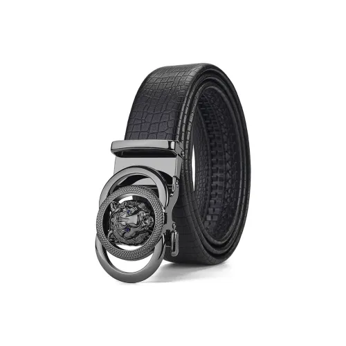 Lanza Cow Leather Belts Men's Width 3.5CM