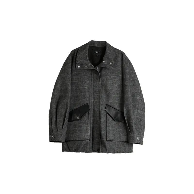 ELLE Jackets Coats Women's Dark Gray-0