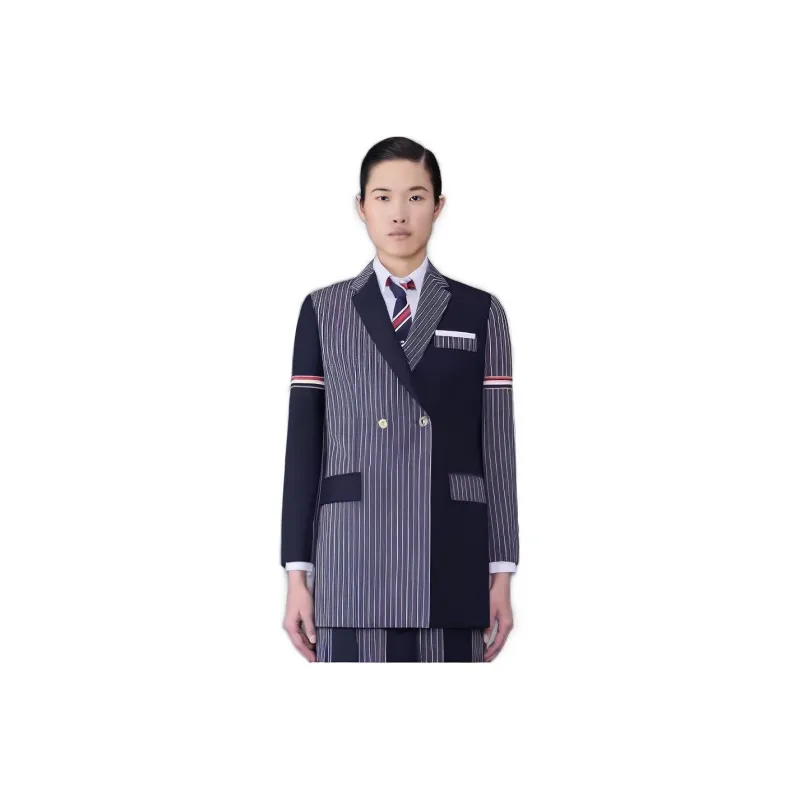 THOM BROWNE Patchwork Button Up Blazer-0