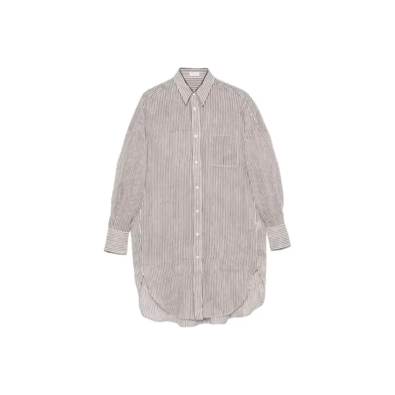 Brunello Cucinelli Striped Long Shirt-0