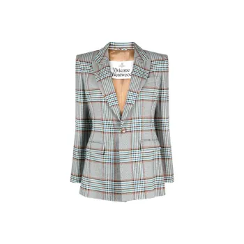 Vivienne Westwood Single Breasted Checked Blazer