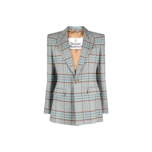 Vivienne Westwood Single Breasted Checked Blazer
