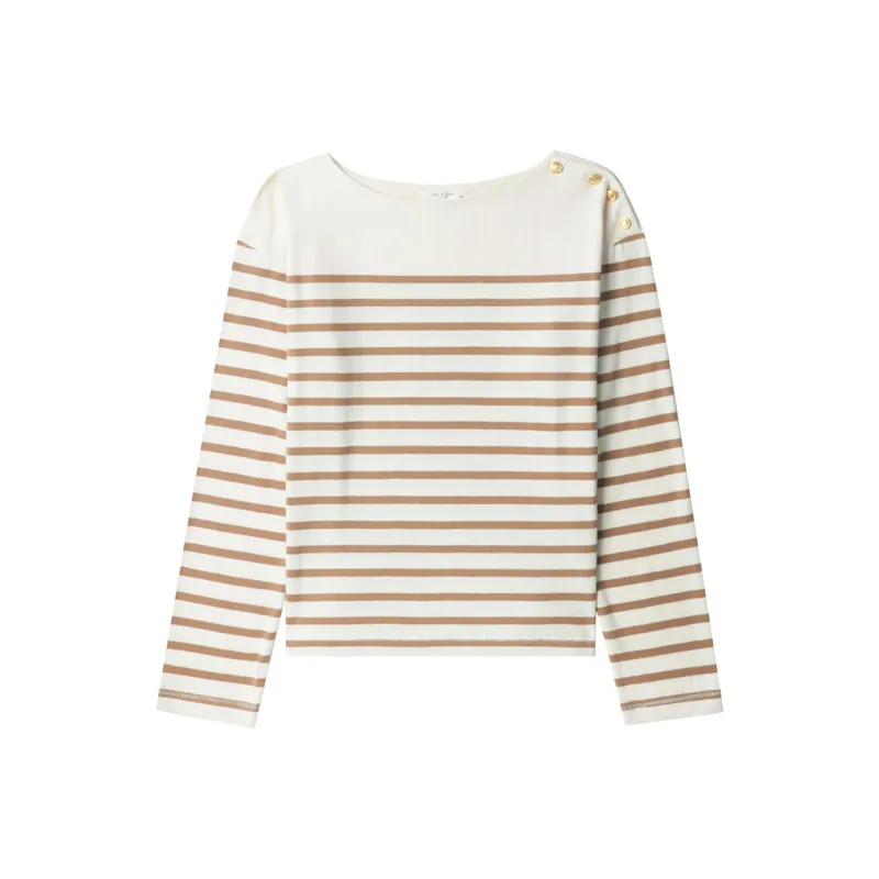 RAG&BONE Bardot Striped Long sleeve Top-0