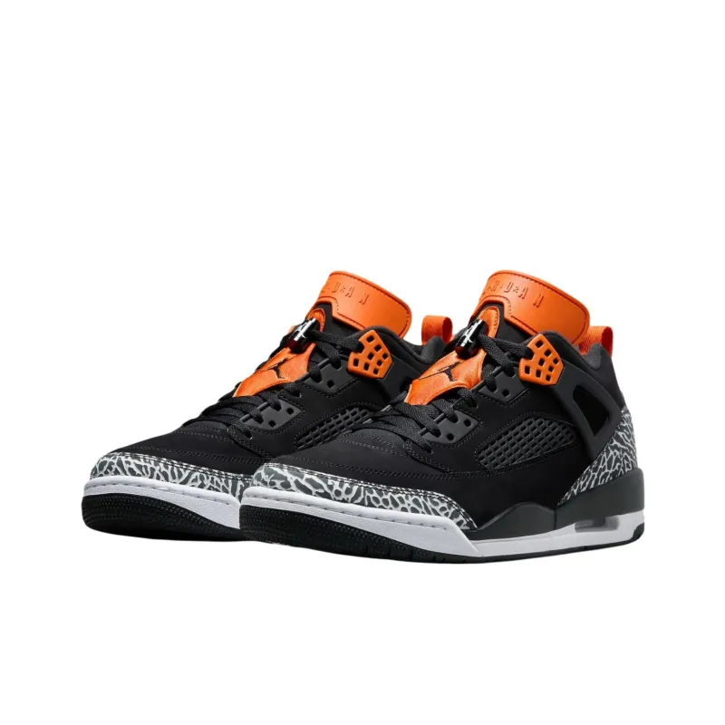 Jordan Spizike Anti Slip Wear Resistant Low Top Vintage Basketball Shoes Unisex Black-2