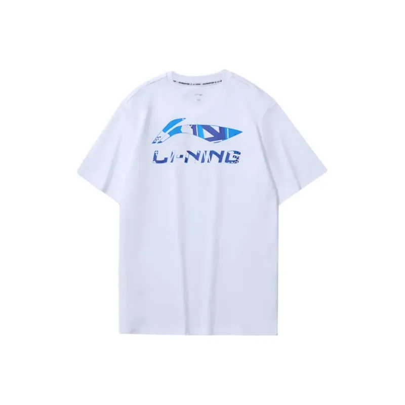 LiNing Sports Life Collection T-Shirt Unisex White With Large LOGO-8