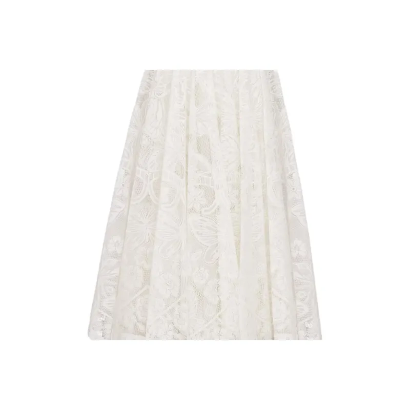 DIOR Casual Long Skirt Women's Ecru-2