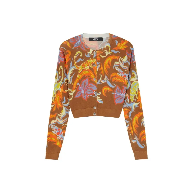 VERSACE Exotic Barocco Cropped Cardigan-0