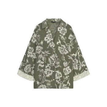 ZARA Shirt Women's Light Beige Yellow/Khaki