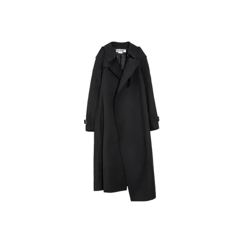 CDG Thick Gabardine Belted Trench Coat 'Black'