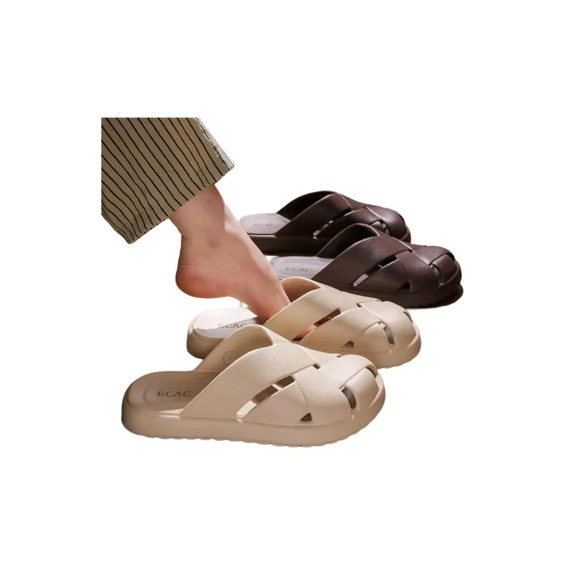 ALPLUME Slippers Dark Brown, White, Light Coffee-4