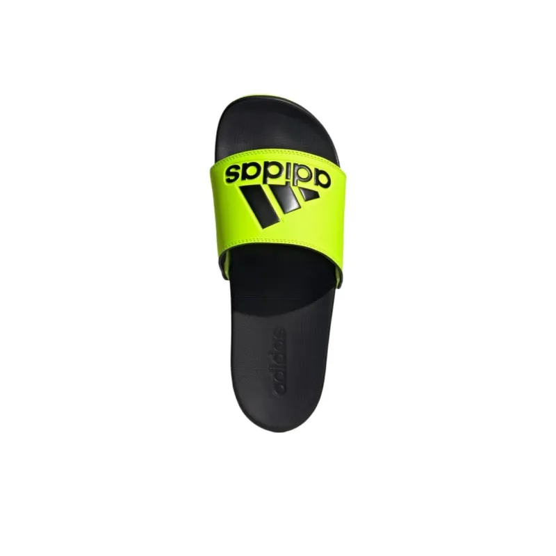 Adidas Adilette Comfort Slides Slip Resistant Abrasion Resistant Slide Slippers Unisex Neon Green-3