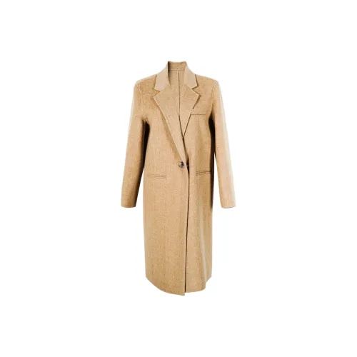 MISSSHINE Coats Women's Yellow Camel